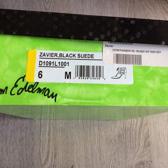 NEW Sam Edelman Zavier Black Suede Strappy / Cage Lace Up Pumps w/ back zip 6M - Picture 5 of 5